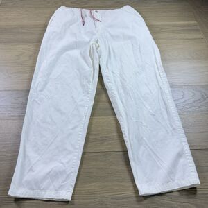 Vintage Nautica Pants Men Large White Drawstring Elastic Waist Summer Beach Cott